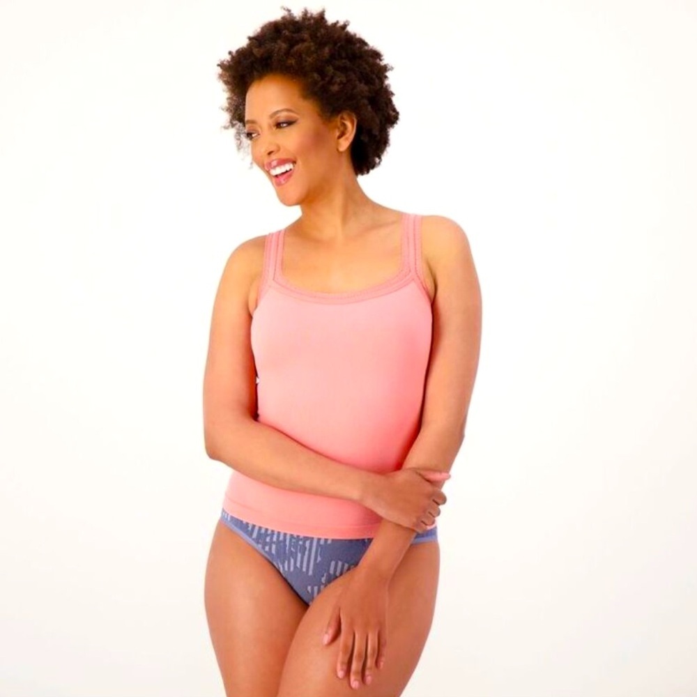 AnyBody Intimates Ribbed Lace Shaper Tank, Rose, Multiple Sizes